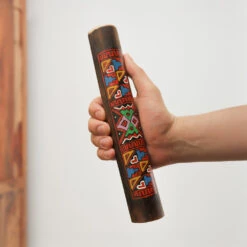 Painted Peruvian Rainstick 8 Painted Peruvian Rainstick -CARVED CULTURE Sale 25cm Peruvian Rainstick Shaker Bamboo Mosaic Design