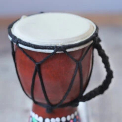 Pura Djembe Drum 6" -CARVED CULTURE Sale 6 pura djembe drum close up 1