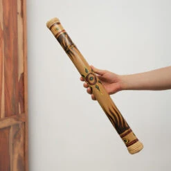 Bajawa Rainstick -CARVED CULTURE Sale Bajawa Bamboo Rainstick 60cm Handheld Tribal Design