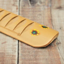 Rumbai Guiro -CARVED CULTURE Sale Bamboo Rumbai Guiro Hand Painted Design Close Up