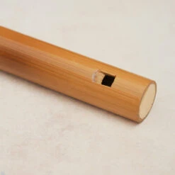 Bamboo Flute -CARVED CULTURE Sale Close Up of Chinese Bamboo Flute Back Mouthpiece Hole