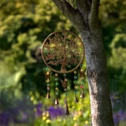 Tree Of Life Windchime -CARVED CULTURE Sale Indian Tree of Life Windchime