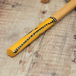 Nakuru Monkey Drum -CARVED CULTURE Sale Kenyan Nakuru Monkey Drum Painted Yellow Handle Close Up