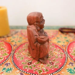 Laughing Budai -CARVED CULTURE Sale Laughing Wooden Budai Right