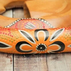 Spiral Didgeridoo Tuned C, D -CARVED CULTURE Sale Spiral Didgeridoo Hand Painted Design Close Up