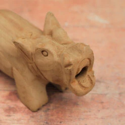 Pig Whistle 12 Pig Whistle -CARVED CULTURE Sale Wooden Pig Whistle Face Close Up