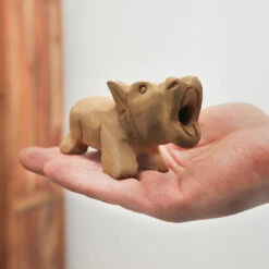 Pig Whistle 14 Pig Whistle -CARVED CULTURE Sale Wooden Pig Whistle Held in Hand
