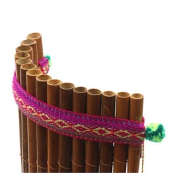 Zanka Pan Pipes 6 Zanka Pan Pipes -CARVED CULTURE Sale close up 15 note panpipe