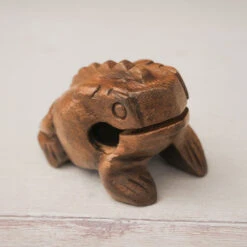 Croaking Frog Guiro - 4" -CARVED CULTURE Sale croaking frog guiro 4 close up 1