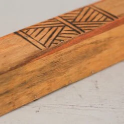 Jati Block Rainstick -CARVED CULTURE Sale jati block rainstick close up 1