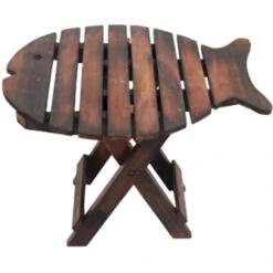 Fish Stool -CARVED CULTURE Sale plain wood fish stool