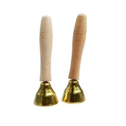 Matsu Hand Bells 12 Matsu Hand Bells -CARVED CULTURE Sale small matsu brass bells upright